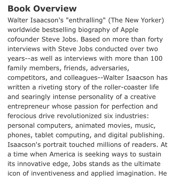 Steve Jobs by Walter Isaacson Hardback Book - Picture 5 of 7